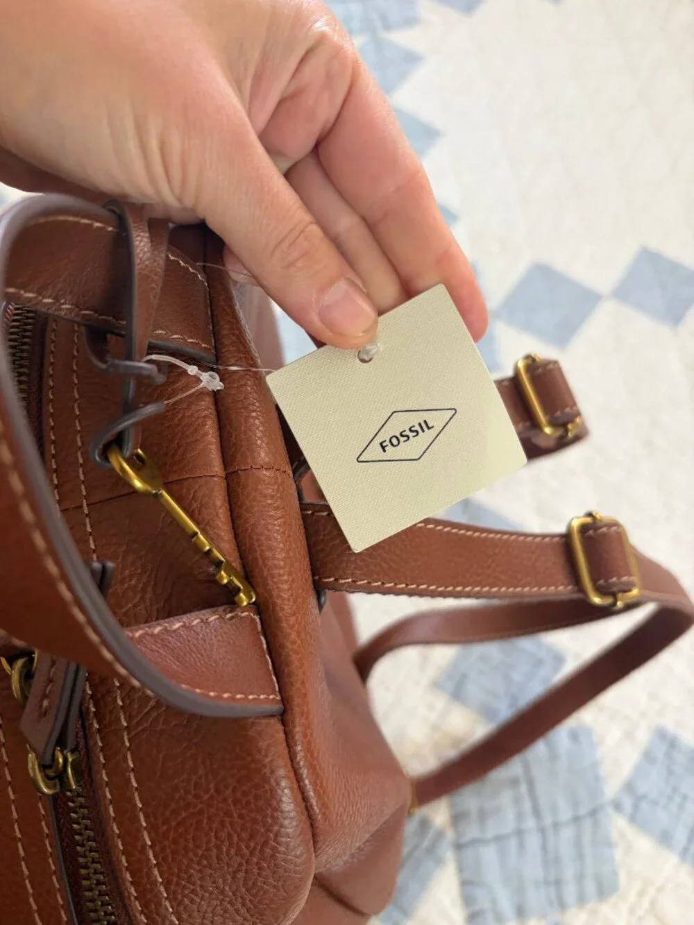 NWT Fossil Megan Leather Backpack